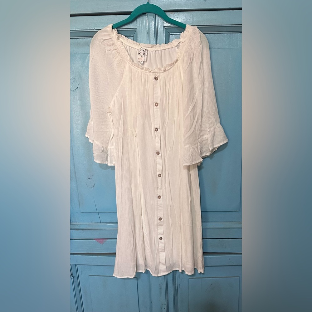 NAIF White Blouse Dress